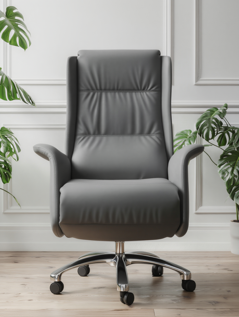 Fauteuil de direction Le Visionnaire cuir véritable design moderne