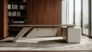 Bureau de direction Le Souverain placage de noyer véritable haut de gamme