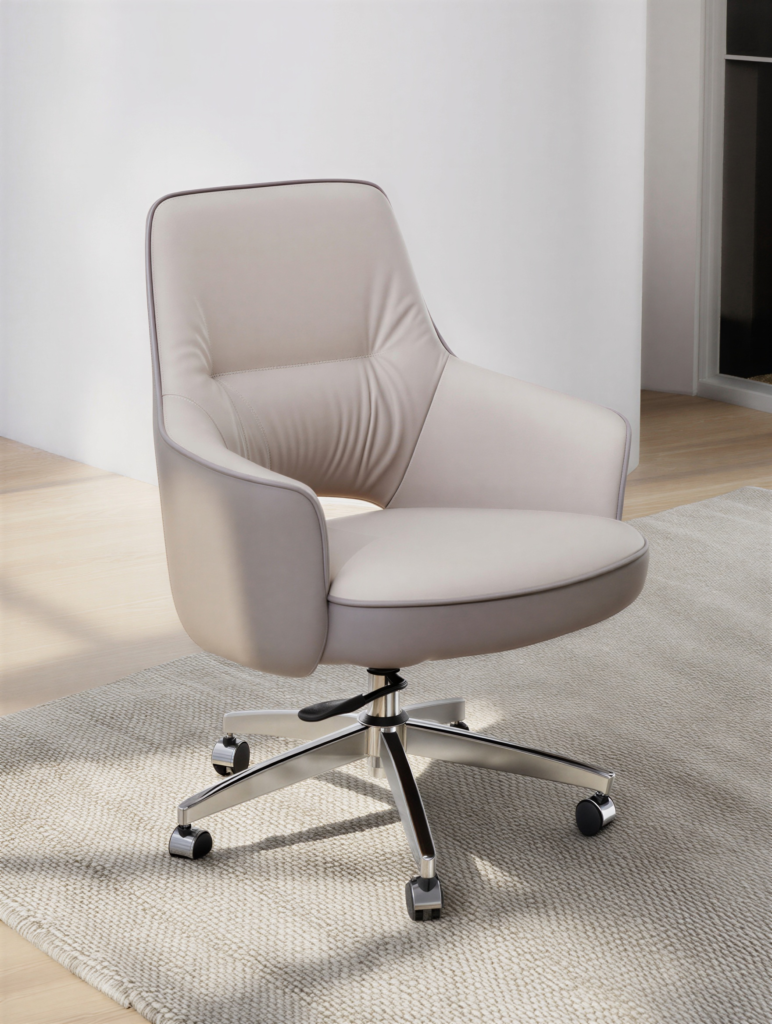 Forum Meeting chaise de bureau cuir gris dans un espace de réunion premium