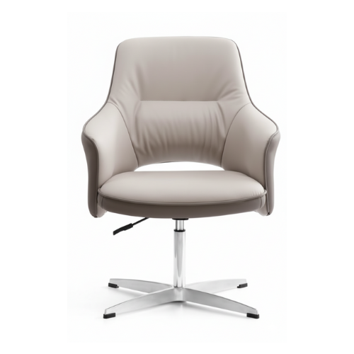 Chaise de réunion pivotante – S-003V Meeting Comfort (base 4 branches, simili cuir PU) Description