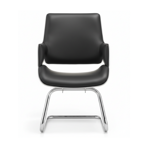 Chaise visiteur – S-023C Visitor Line (piètement luge, simili cuir PU)