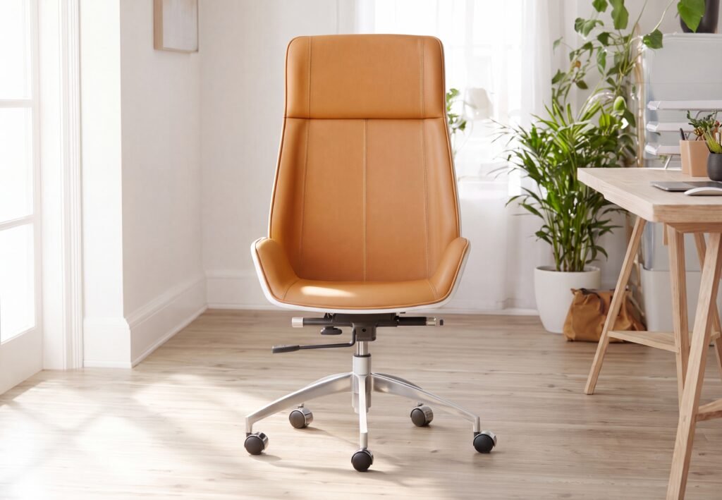 Lumina High chaise de bureau cuir bicolore dans un bureau exécutif